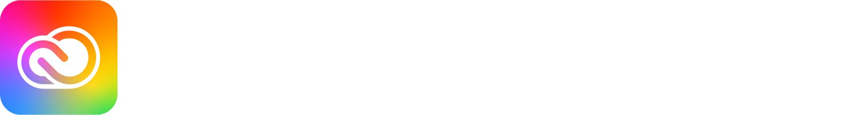 Adobe Creative Cloud Logo Horizontal White