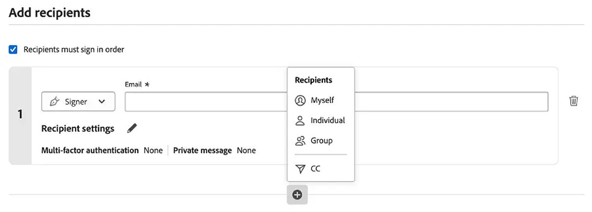 Requesting a signature has never been easier