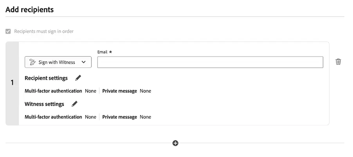Signing with a witness electronically