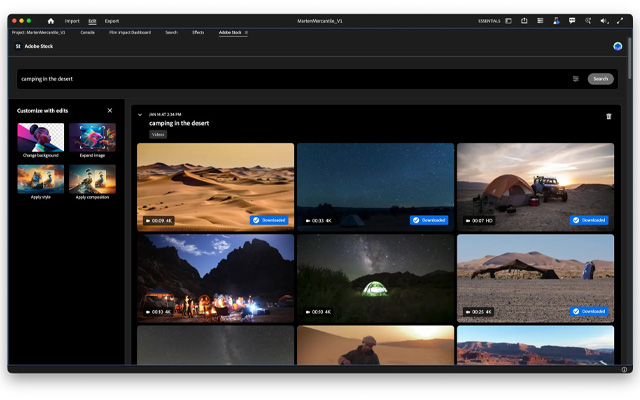 License Adobe Stock in Premiere